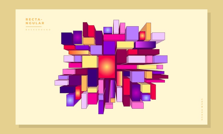 Vector espacio de copia de plantilla de fondo cuadrado isométrico colorido para banner de póster o página de destino