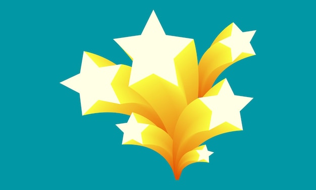 espacio de copia de plantilla de fondo de estrella 3d para diseño de cartel o panfleto
