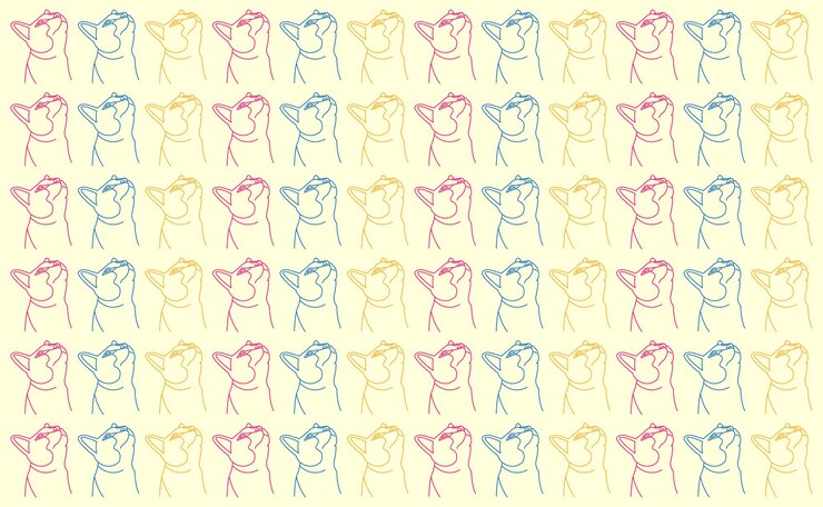 Vector espacio de copia de plantilla de fondo de patrón de gato para póster, pancarta, volante o folleto