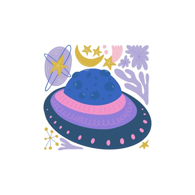 El espacio y el cosmos elementos abstractos la astronomía y la composición estelar moderno de moda Matisse mínimo.