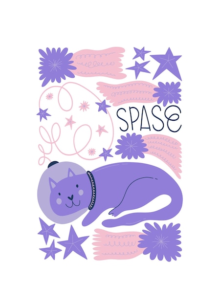 El espacio y el cosmos elementos abstractos la astronomía y la composición estelar moderno de moda Matisse mínimo.