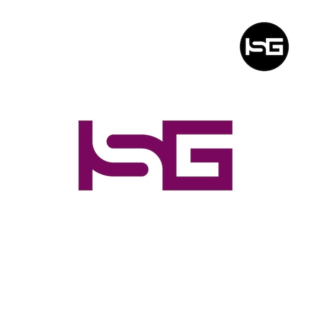 Espacio negativo de la letra del logotipo de ISG