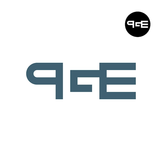 El espacio negativo de la letra del logotipo PGE