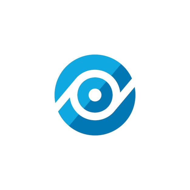Espacio negativo Monograma Carta Círculo PD Modelo de logotipo del vector DP