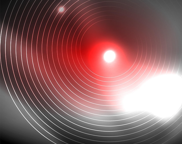 Vector espacio oscuro con luces brillantes de color neón fondo abstracto