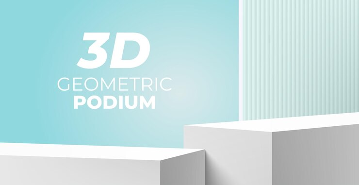 espacio de perspectiva de fondo vectorial 3d sobre fondo minimalista con efecto espejo