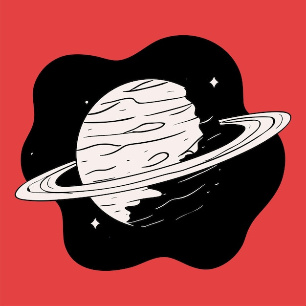 Espacio saturno planeta retro