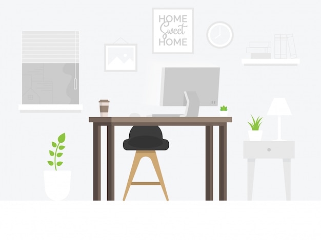Espacio de trabajo de oficina creativo
