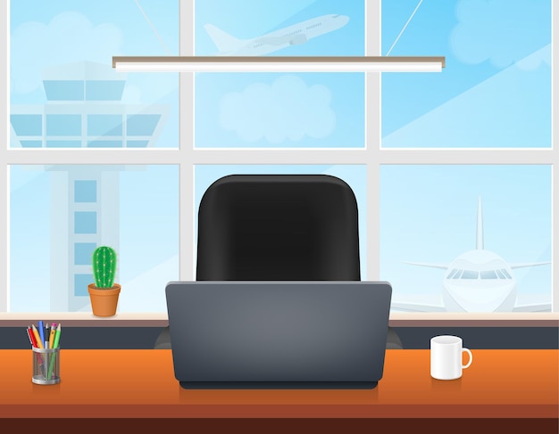 espacio de trabajo de oficina para el personal de una empresa u organización ilustración vectorial