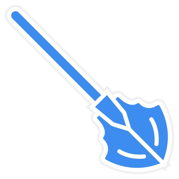 una espada azul con la palabra azul en ella