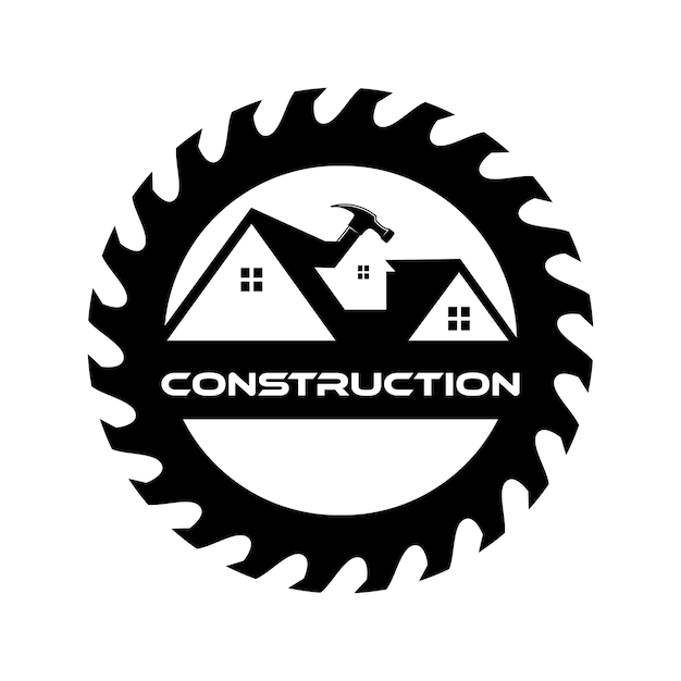 espada, bienes raíces, logotipo, carpintero