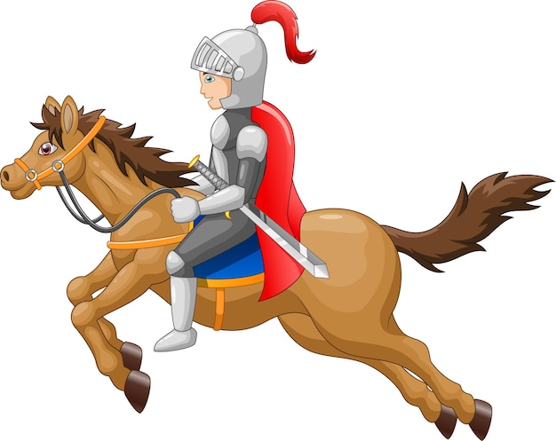 La espada del escudo del caballo del caballero