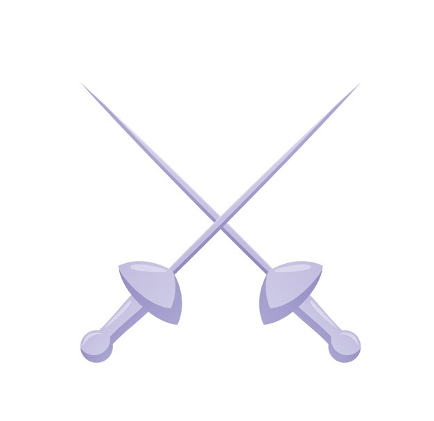 espada de esgrima ilustración vectorial aislada