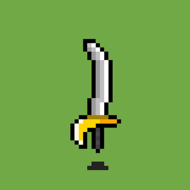 Espada pirata con estilo pixel art