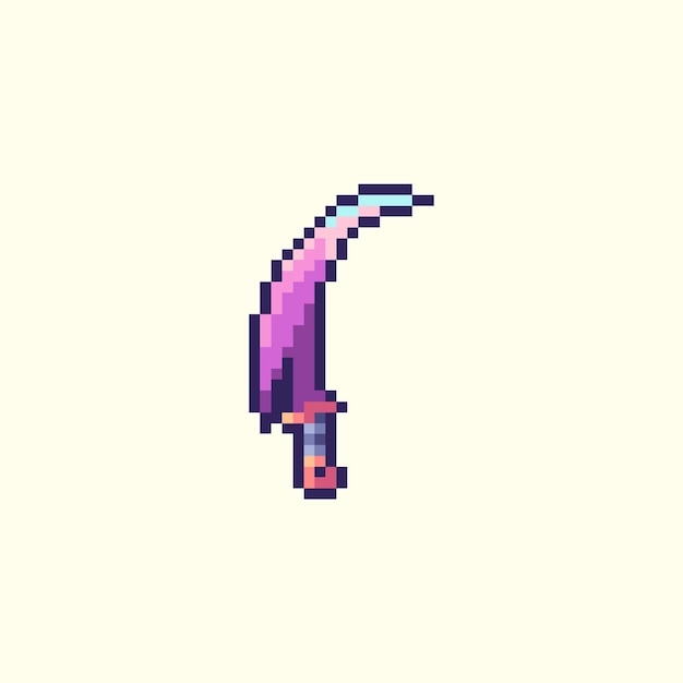 espada de pixel art para el activo del juego
