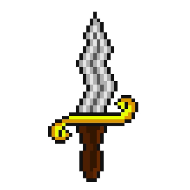 espada tradicional con estilo pixel art