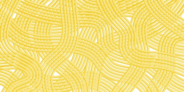Vector espagueti italiano con patrón ondulado de fideos de ramen