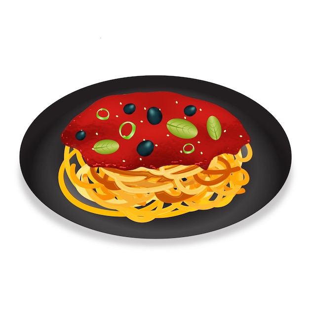 Vector espagueti, pasta, vector, arte