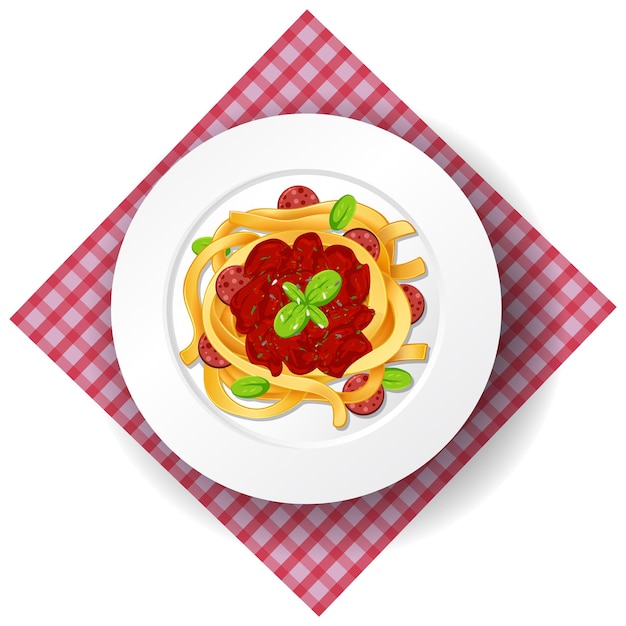 Espaguetis a la boloñesa con salsa de tomate