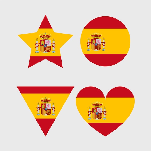 España bandera vector iconos conjunto de ilustraciones