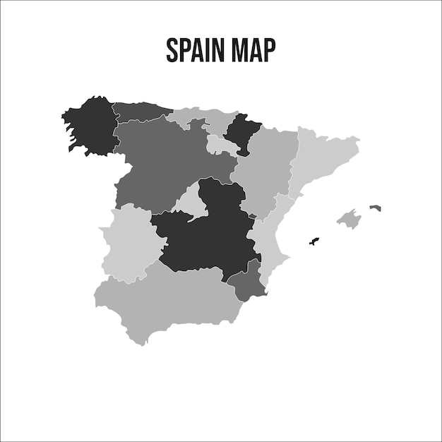 España mapa vector España mapa con territorio línea vector ilustración simple españa mapas