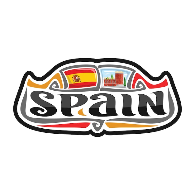 España Pegatina Bandera Logo Insignia Viaje Souvenir Ilustración