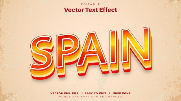 Vector españa texto editable