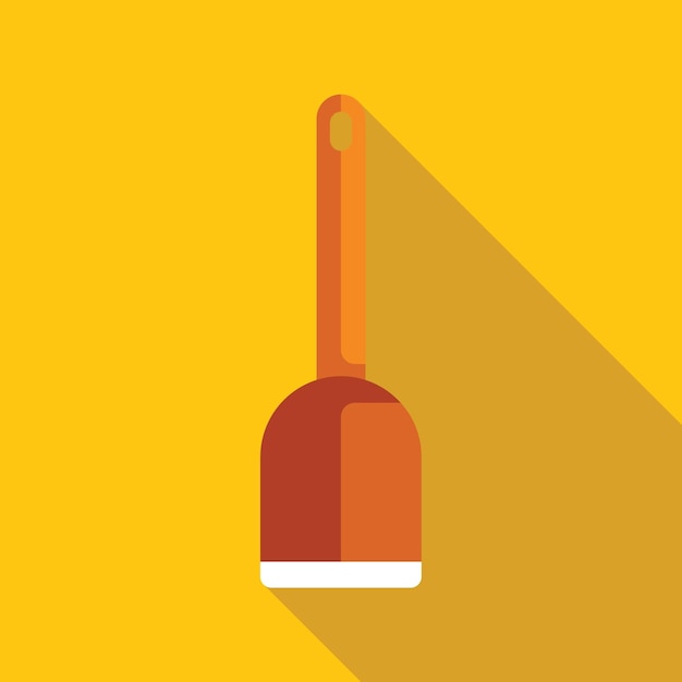 Espátula de cocina que proyecta una larga sombra sobre un fondo amarillo