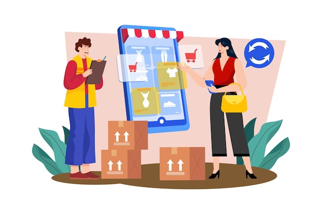 Especialista en devoluciones y cambios que ayuda a los clientes con devoluciones y cambios