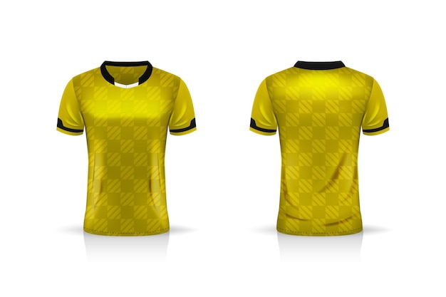 Especificación Mockup Soccer Sport, plantilla Esports Gaming T Shirt Jersey. simulacro de uniforme. Diseño de ilustración vectorial