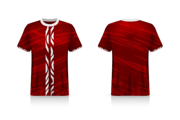 Especificación mockup soccer sport, plantilla esports gaming t shirt jersey. simulacro de uniforme. diseño de ilustración vectorial