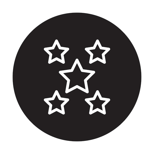 Especificación del tejido Ícono vectorial Grado de cinco estrellas