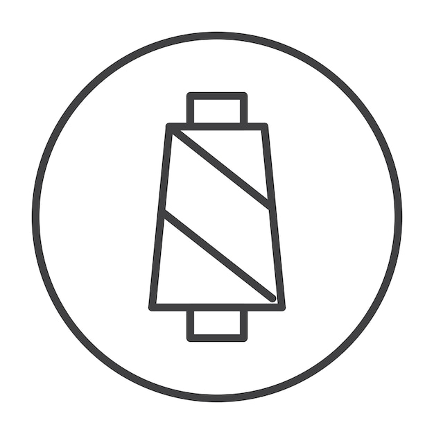 Especificación del tejido Icono vectorial de hilo