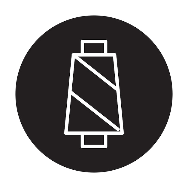 Especificación del tejido Icono vectorial de hilo
