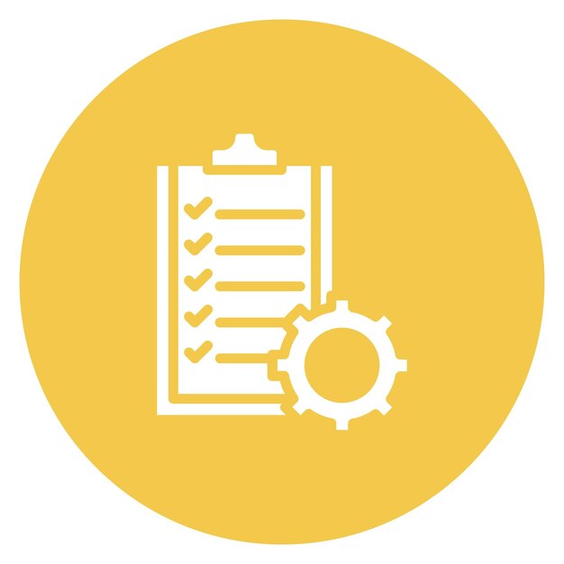 Especificaciones técnicas imagen vectorial de icono Se puede utilizar para Ingeniero en Mecánica