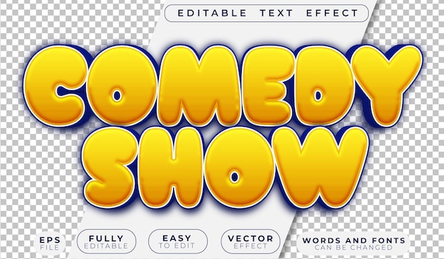Espectacle de comedia Standup Archivo de texto vectorial totalmente editable