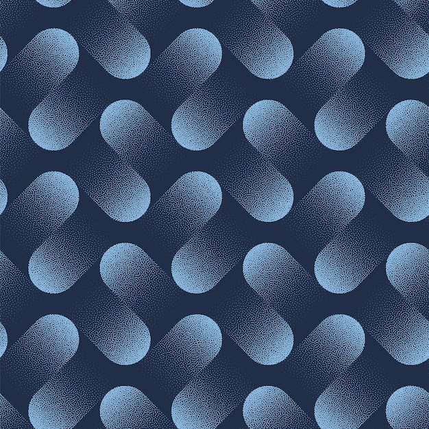 Espectacular patrón dinámico sin costuras de moda vectorial azul de fondo abstracto