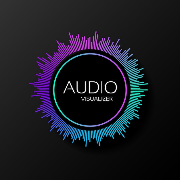 Vector espectro de audio de música