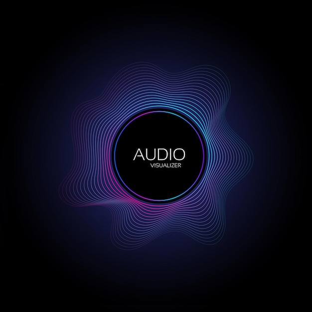 Vector espectro de audio de música