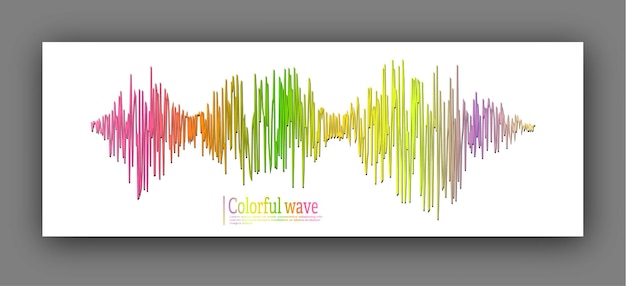 Espectro de sonido de onda de color Plantilla para diseño de sitios web diseño web redes sociales interiores creativos e ideas creativas