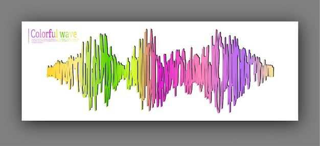 Espectro de sonido de onda de color Plantilla para diseño de sitios web diseño web redes sociales interiores creativos e ideas creativas