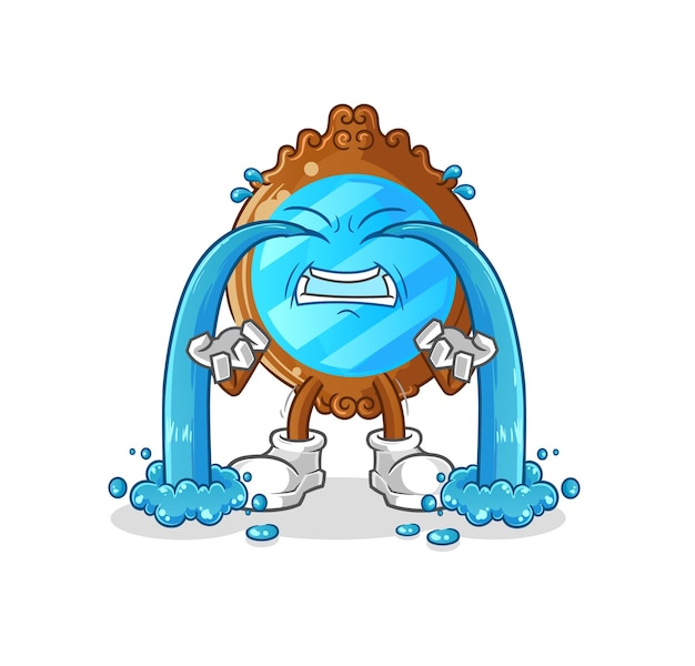 espejo llorando ilustración. vector de caracteres