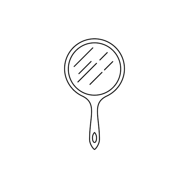 espejo vidrio icono contorno vector señal moda belleza