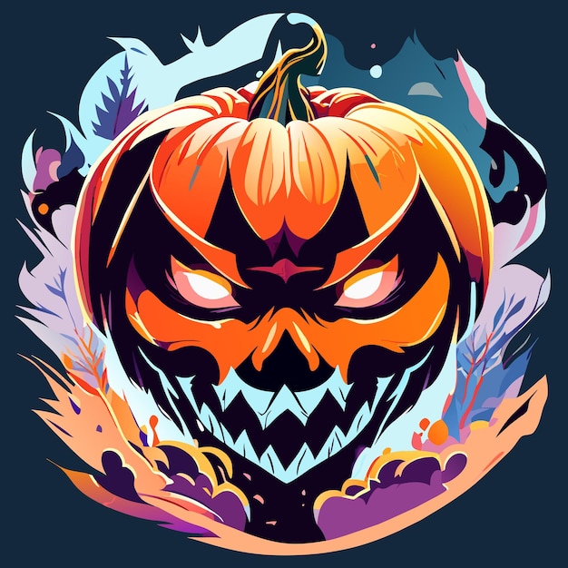 Vector espeluznante diseño vectorial de halloween para la noche de otoño