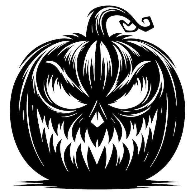 Un espeluznante Jack o linterna de Halloween