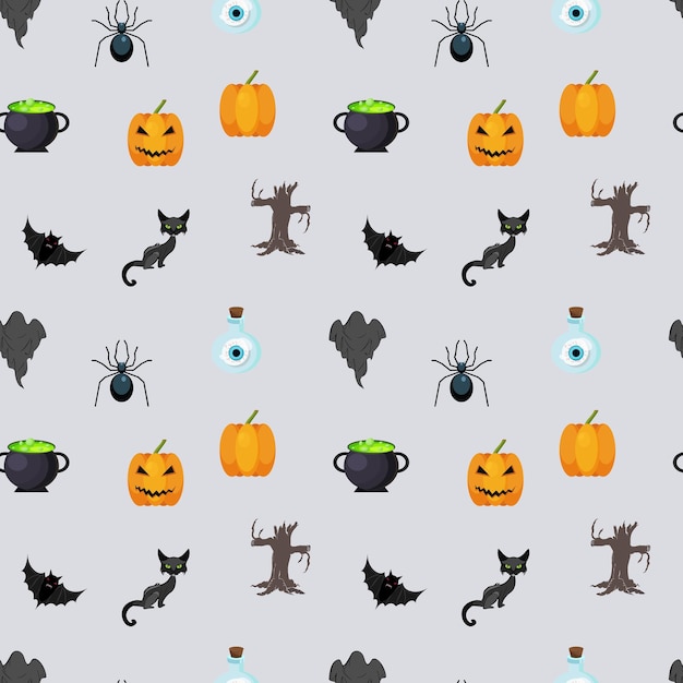 Espeluznantes diseños de patrones de Halloween perfectos para decoración de artesanías y proyectos de arte digital