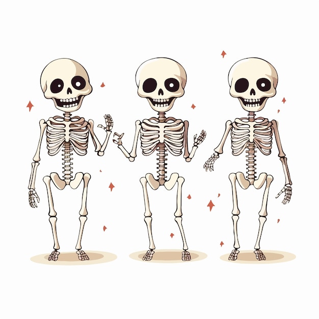 Vector espeluznantes esqueletos de halloween capturan la esencia espeluznante ai generation