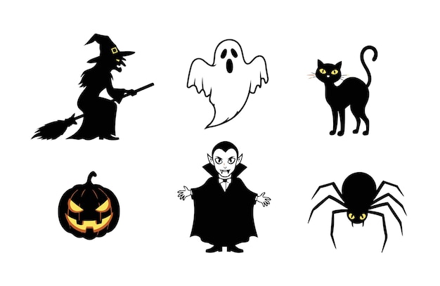Las espeluznantes ilustraciones de fantasmas de Halloween