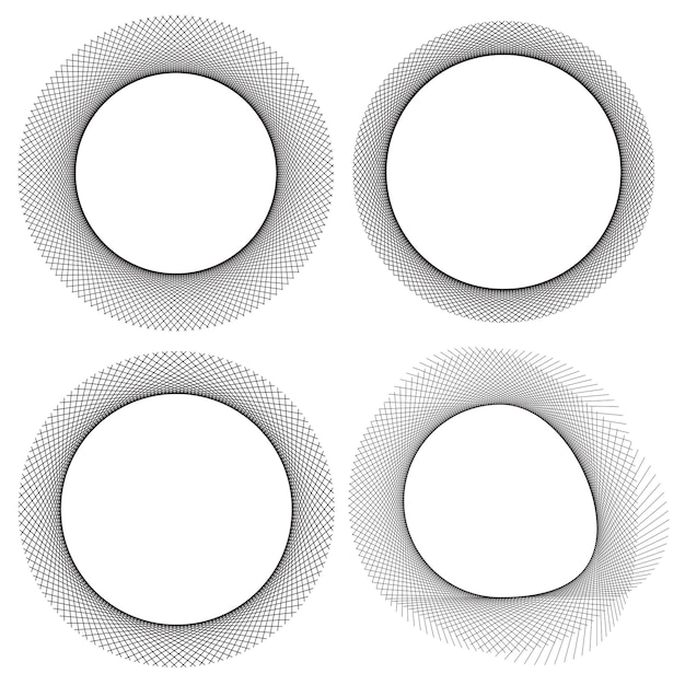 Espiral abstracta elemento de diseño en blanco y negro sobre fondo blanco de líneas torcidas Ilustración vectorial eps 10 para tarjetas de visita elegantes Folleto impreso Folleto Banners Portada Libro Etiqueta Tela