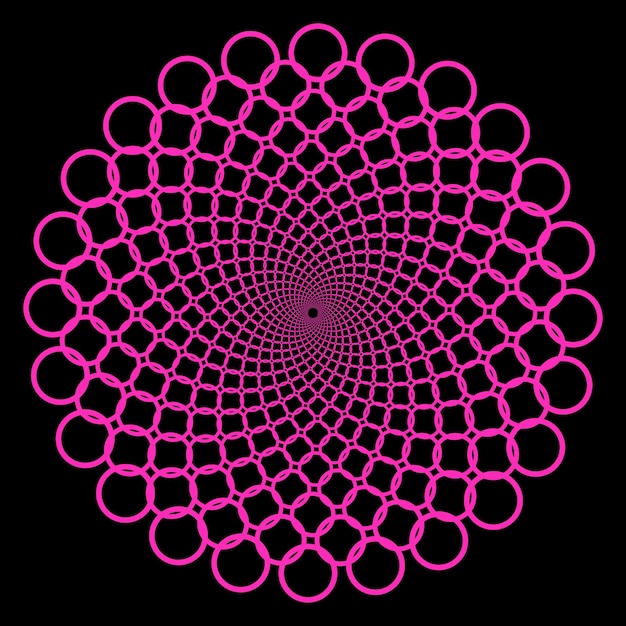 Espiral abstracta Forma de vórtice giratorio estilo fondo de flor